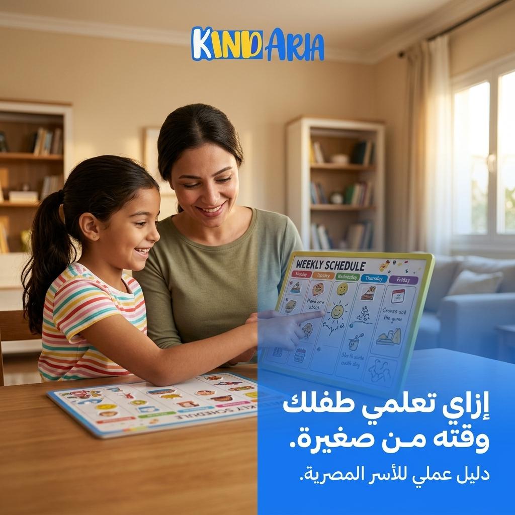 إزاي تعلمي طفلك ينظم وقته من سن صغيرة: دليل عملي للأسر المصرية